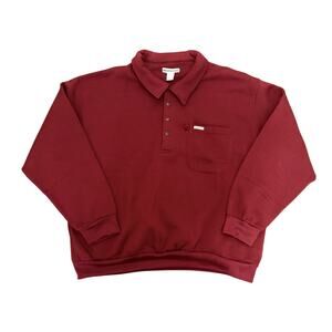 Weatherman Mens Side XXL Vintage Style Heavyweight 4 Button W/ Pocket Red Shirt